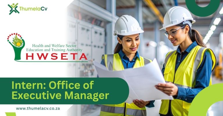 HWSETA Intern: Office of Executive Manager – Provinces (24-Month Internship Programme in Gauteng)