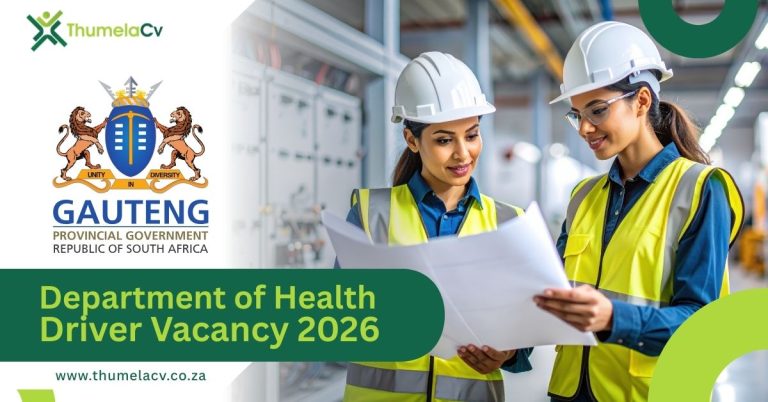 Department of Health Driver Vacancy 2026