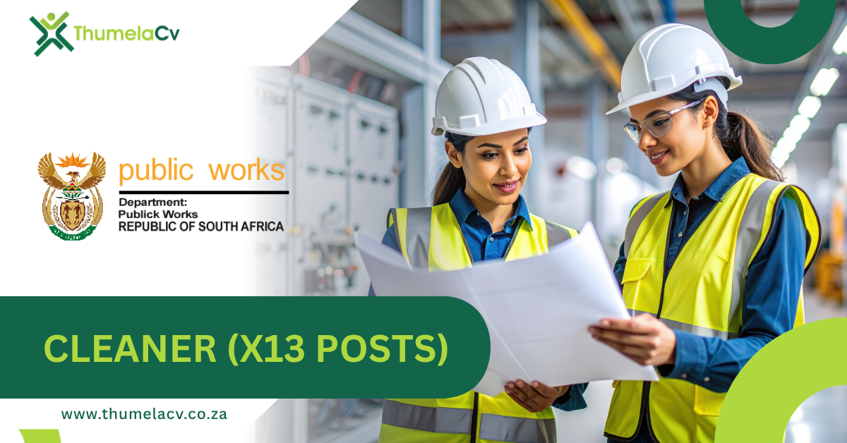 Cleaner Nelspruit: Apply Now for 13 Cleaning Service Positions in 2026