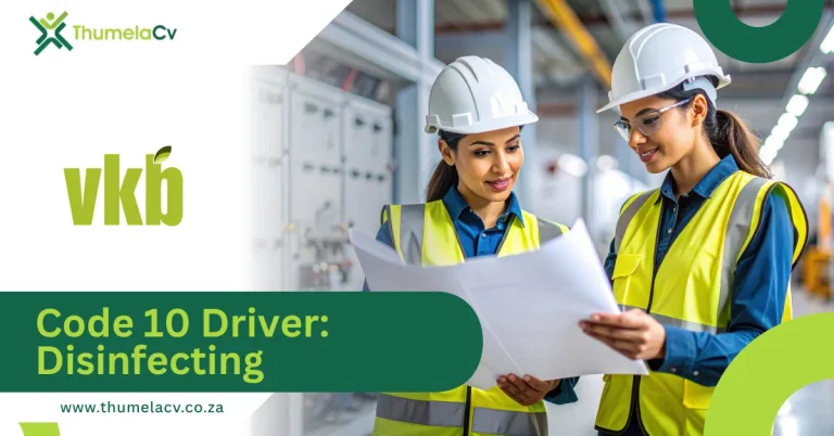 Code 10 Driver: Disinfecting